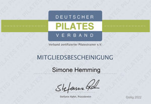 Deutscher Pilates Verband | Mitgliedsbescheinigung